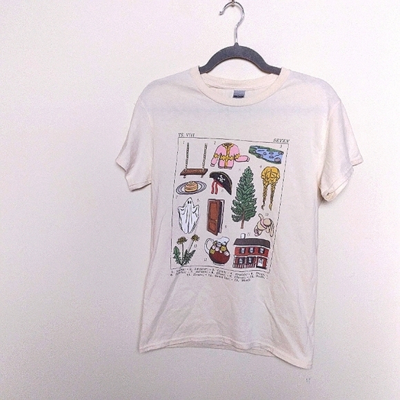 Gildan Unofficial Taylor Swift VII Folklore Graphic Tee Shirt size Small - Picture 1 of 12